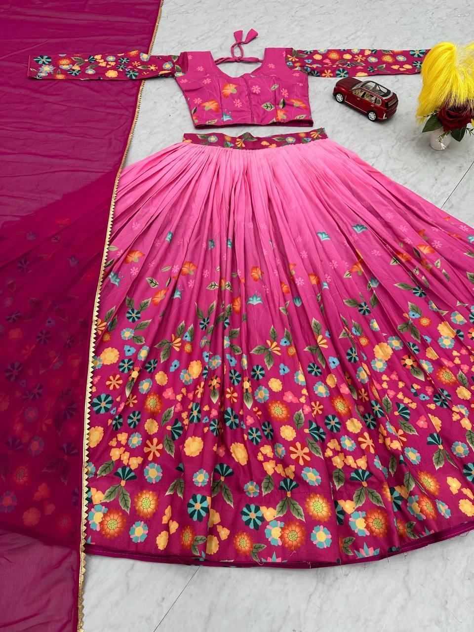 Pc 485 Cotton Kalamkari Printed Wholesale Lehenga Choli Suppliers In Mumbai
